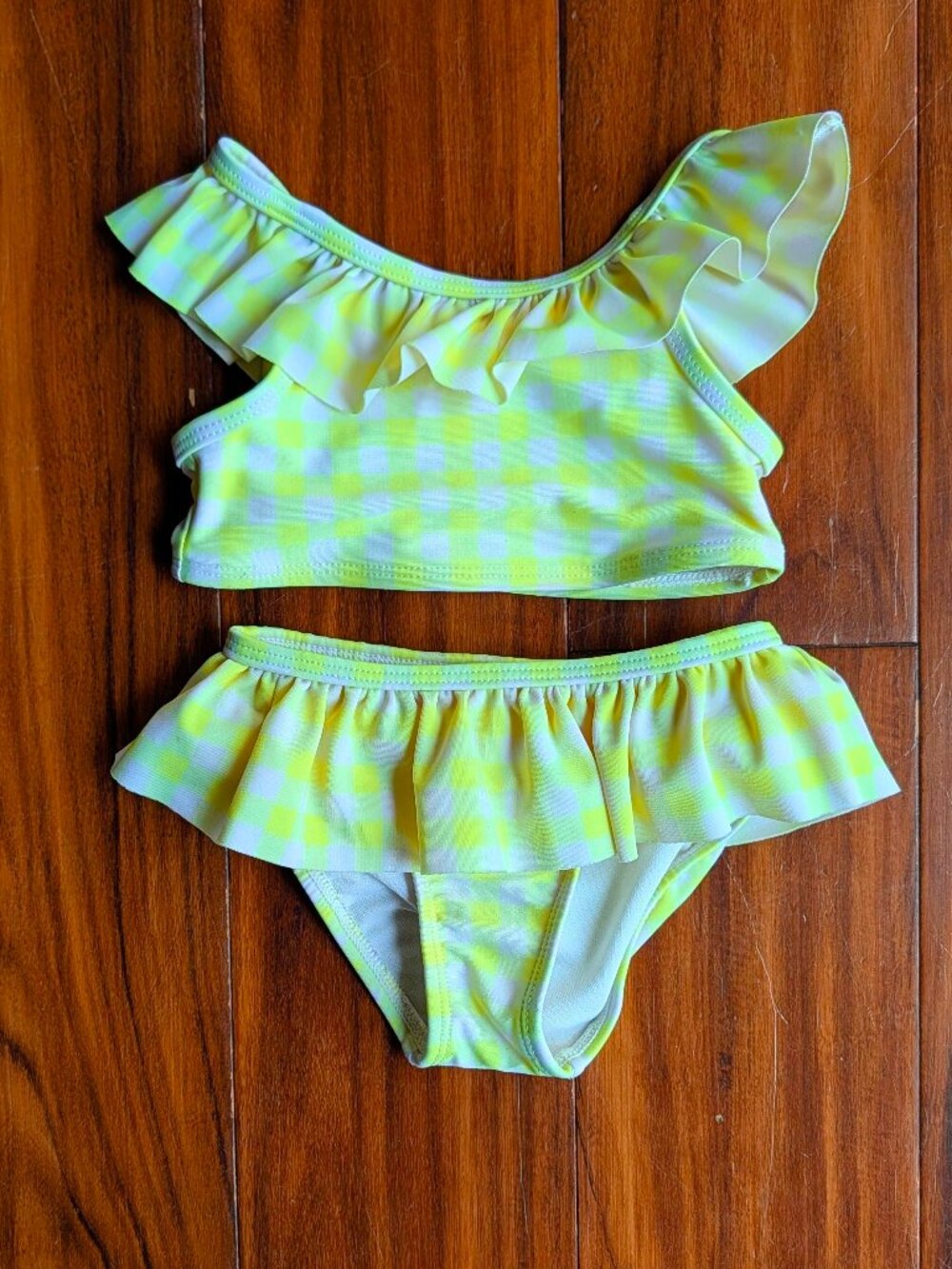 Cat and Jack Ruffle Two-Piece Swim Suit, 18m, EUC
